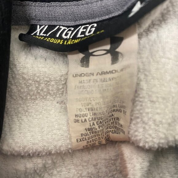🔥 Under Armour XL Zip-Up Hoodie – Textured Grey Performance Fit - Picture 8 of 8